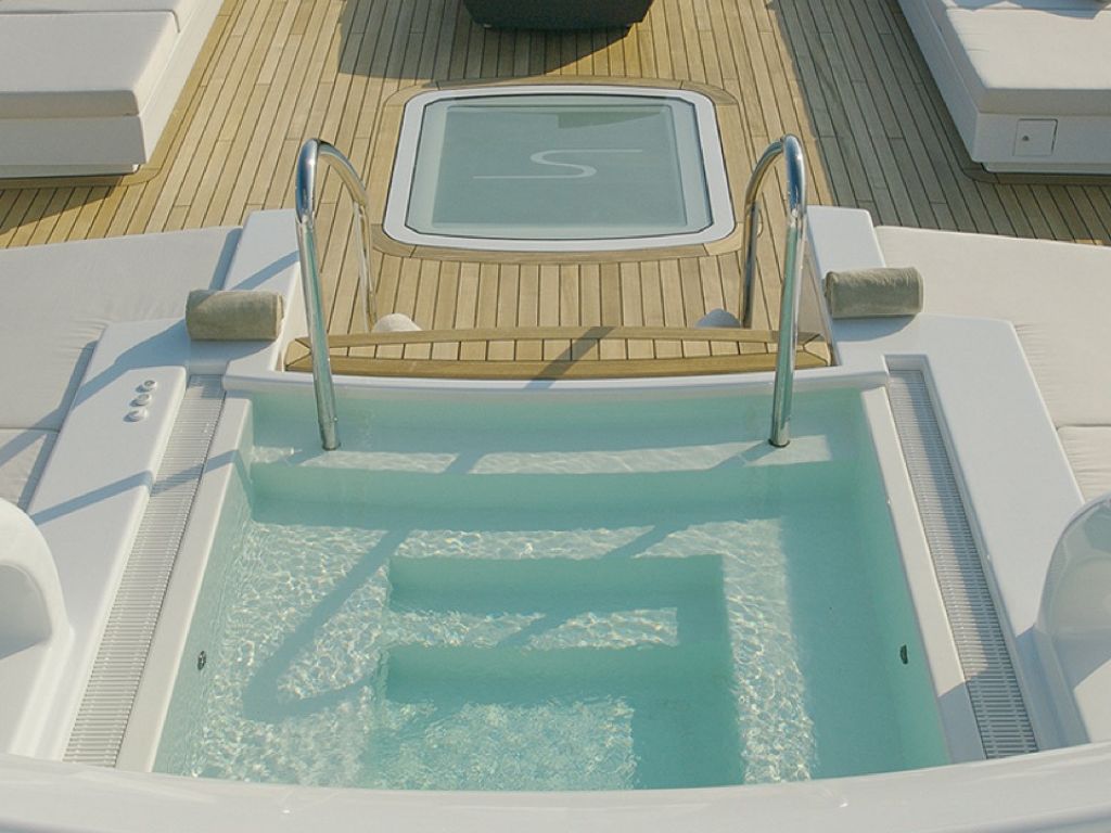 View of the 241 Nobiskrug yacht from the water