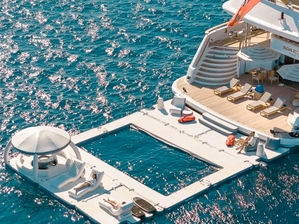 251 Amels yacht docked at a Caribbean marina