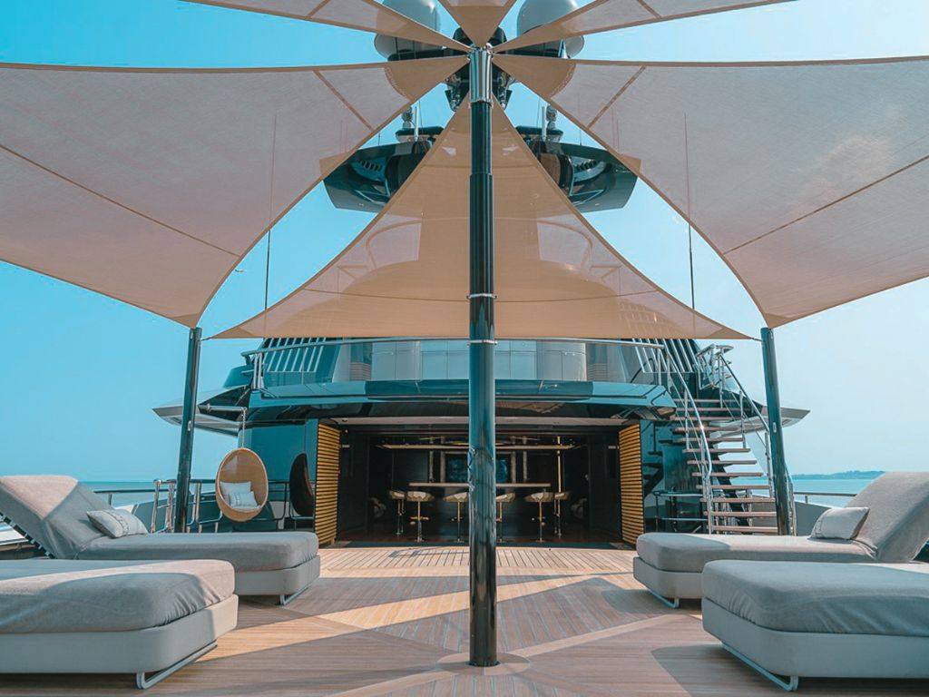 Interior view of 312 Lurssen II guest cabin