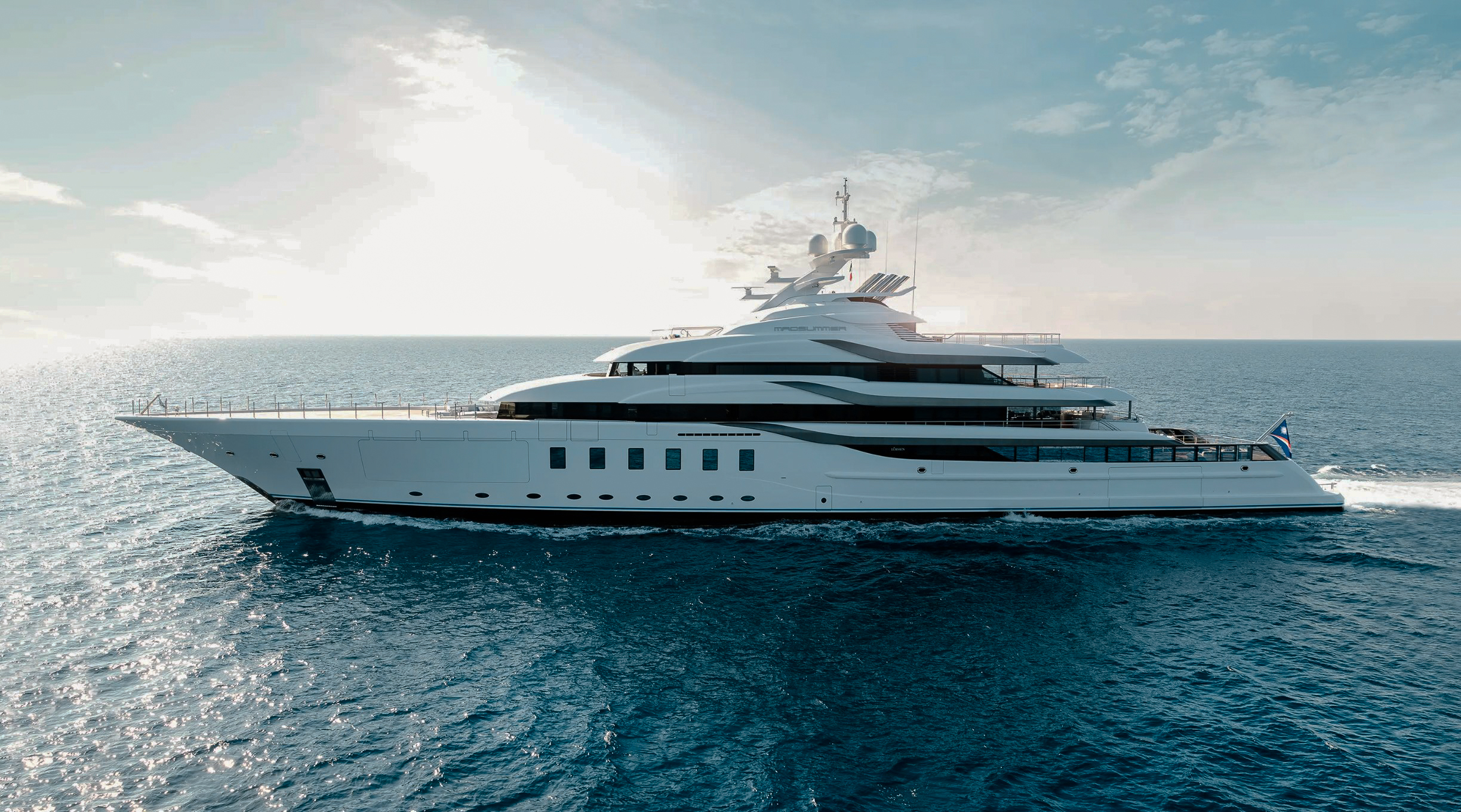 312 Lurssen yacht in the Caribbean