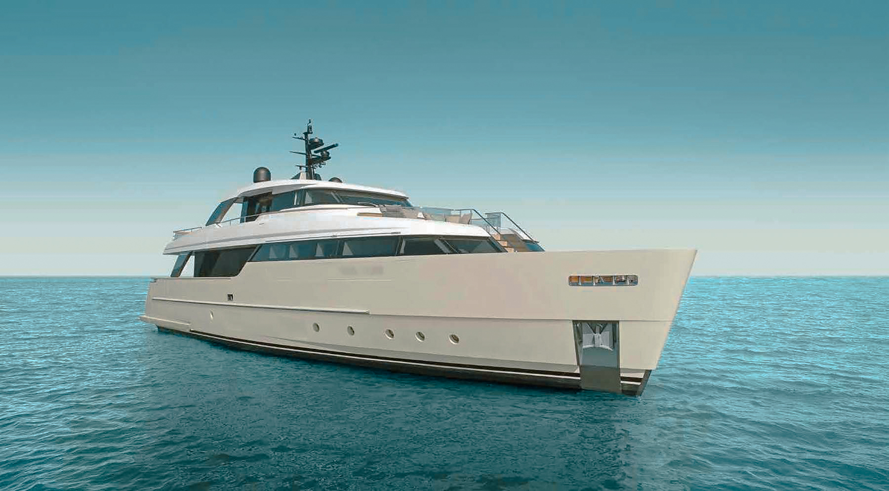 Exterior view of the 94 San Lorenzo yacht cruising