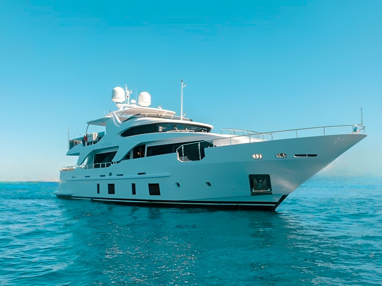 Exterior view of 92 Benetti yacht in France