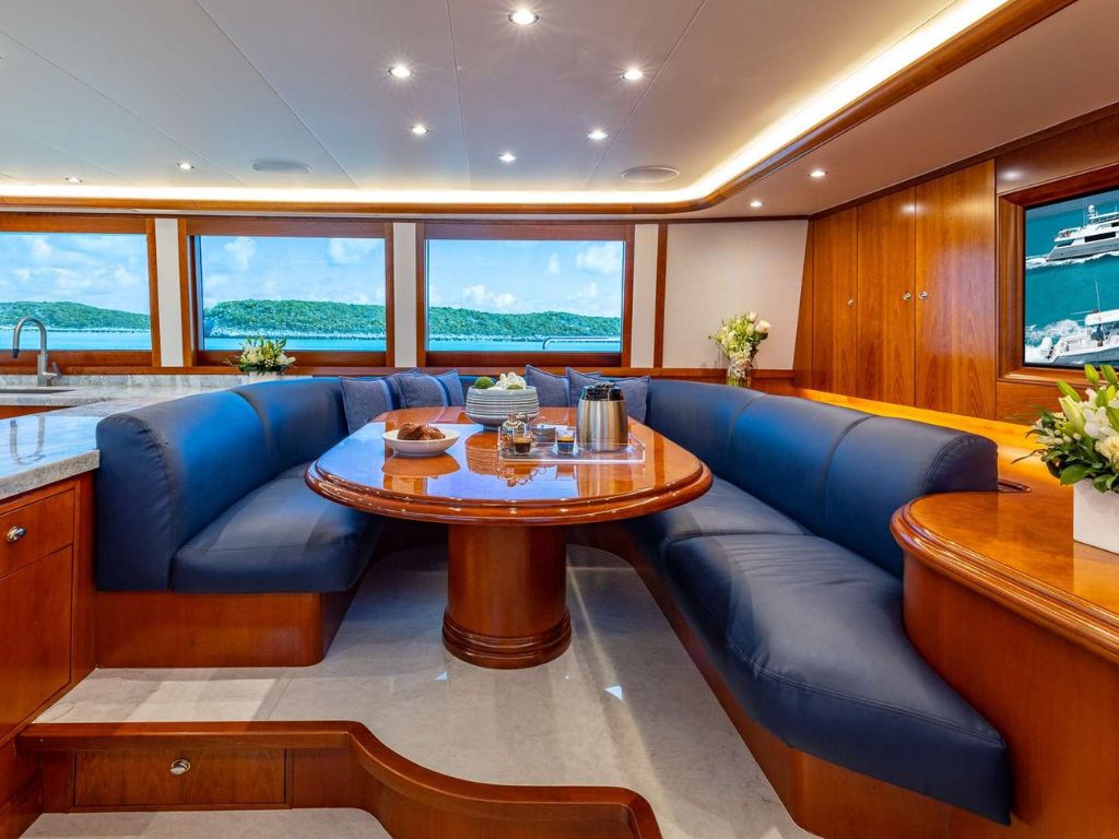 Upper deck of the 112 Westport II with lounge area