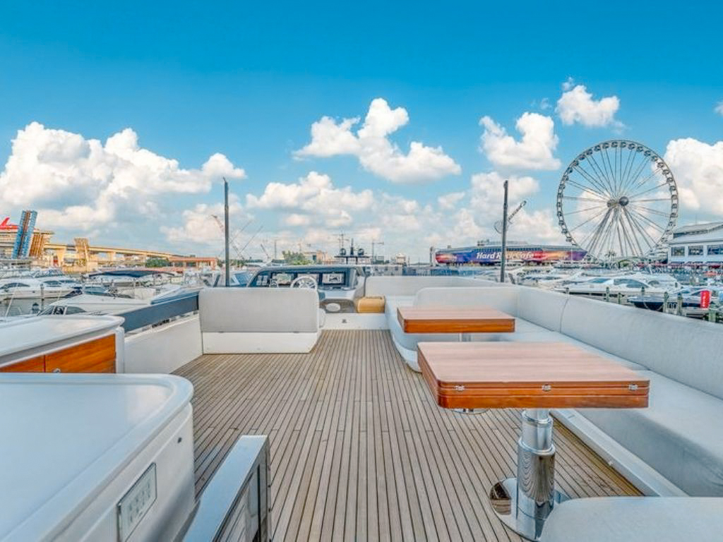 94 Azimut S10 yacht deck area with water toys