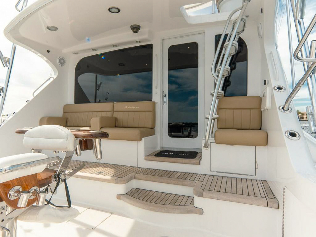 Inside view of 60 Hatteras main cabin