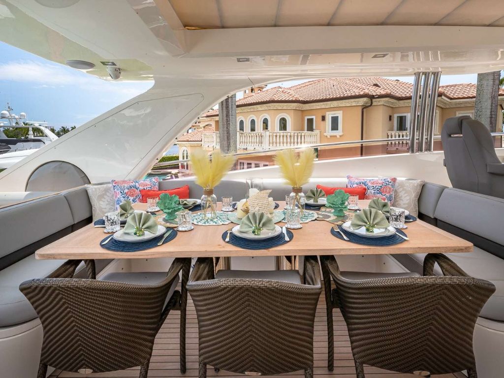 Water slide on the 105 Princess yacht
