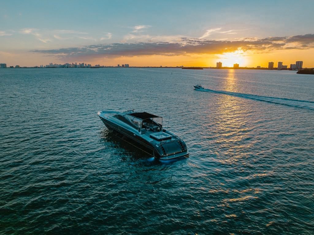 Interior salon of 94 Leopard with comfortable seating and light