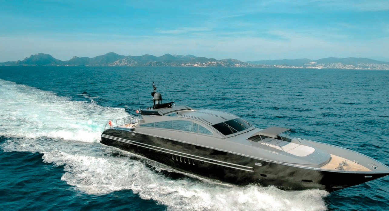 Aft deck of 94 Leopard with seating and ocean views