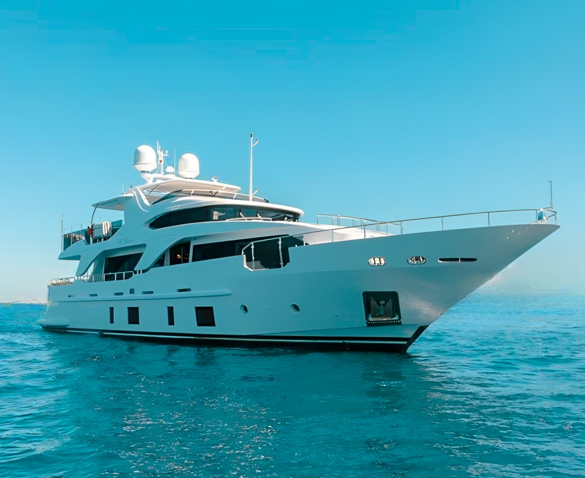 Luxury 92ft Benetti yacht docked in Nice, France, ready for your private charter.