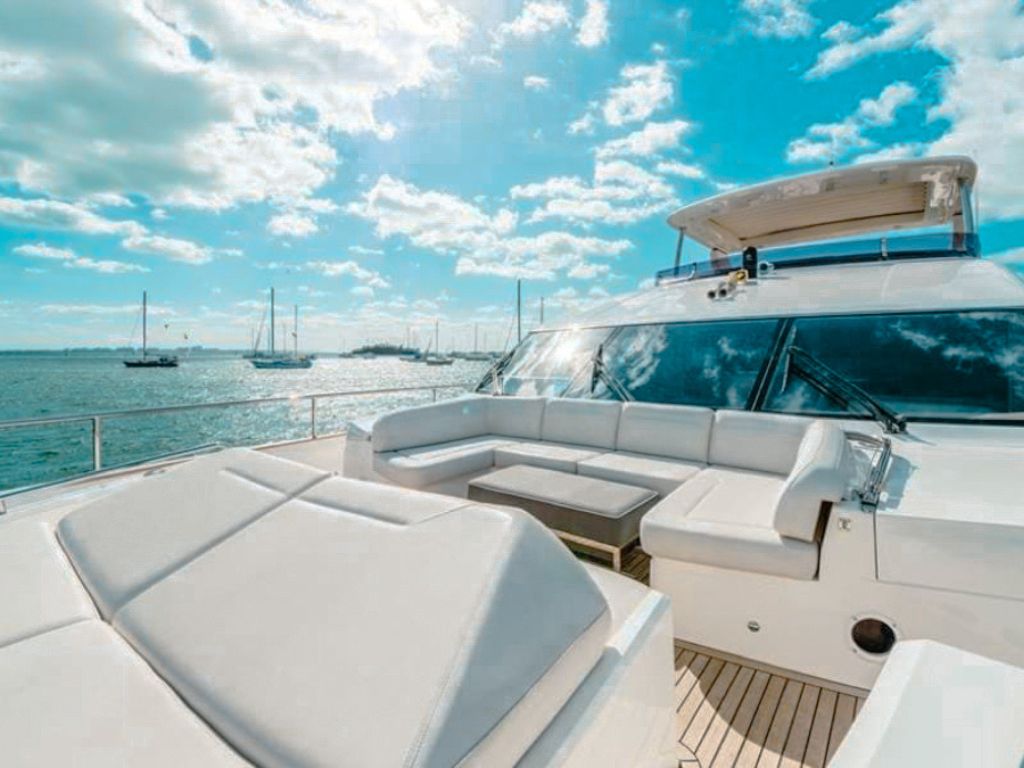 90 Princess yacht swimming platform and ocean view
