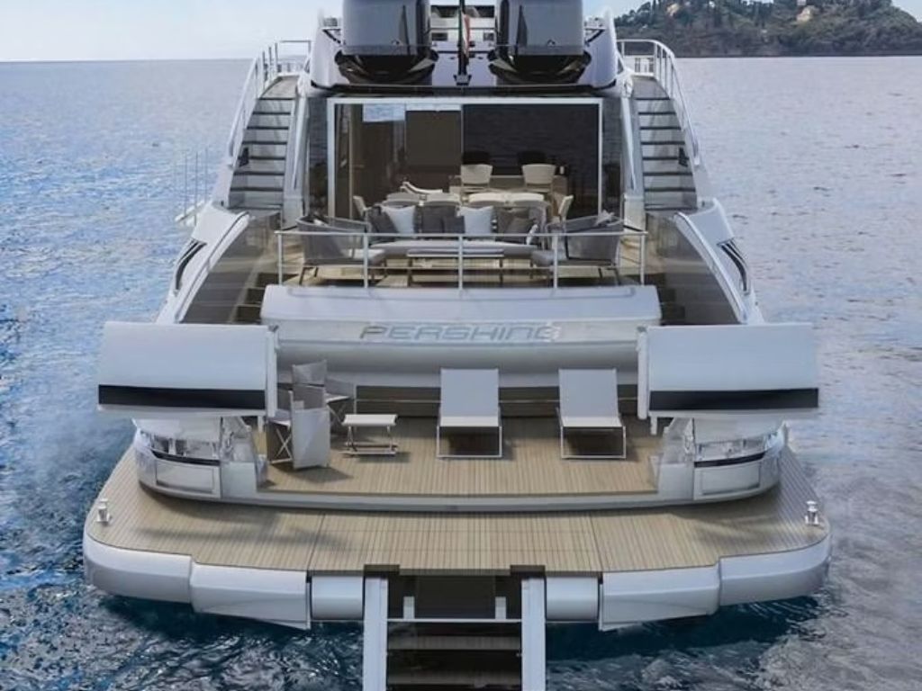 Luxury corporate yacht charter in Miami hosting a sophisticated business event on Biscayne Bay.