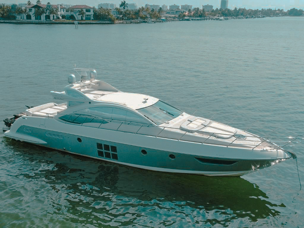 62 Azimut S yacht bow with sunpad