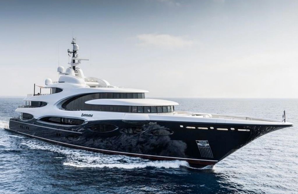 290ft Oceanco yacht docked in the Caribbean, ready for your luxury charter adventure