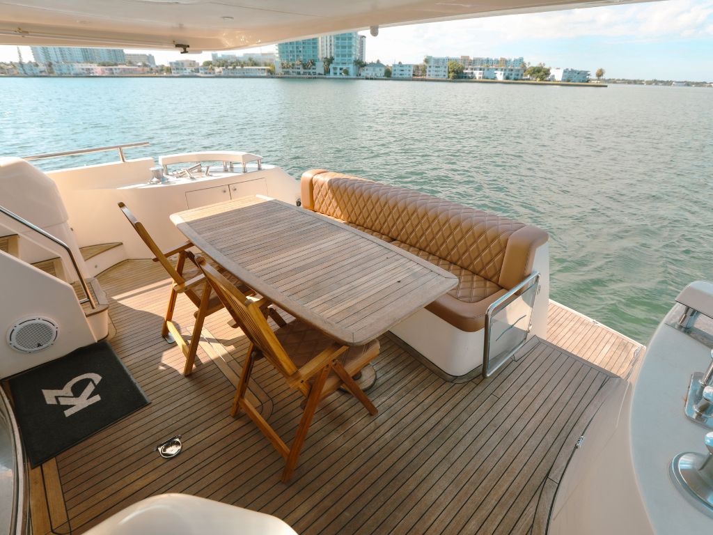 70 Aicon yacht with guests enjoying the water toys
