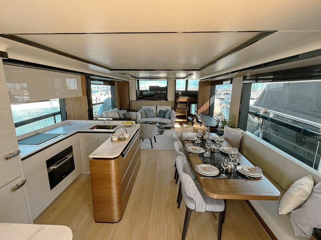 Absolute 67 Spa yacht stern with swimming platform