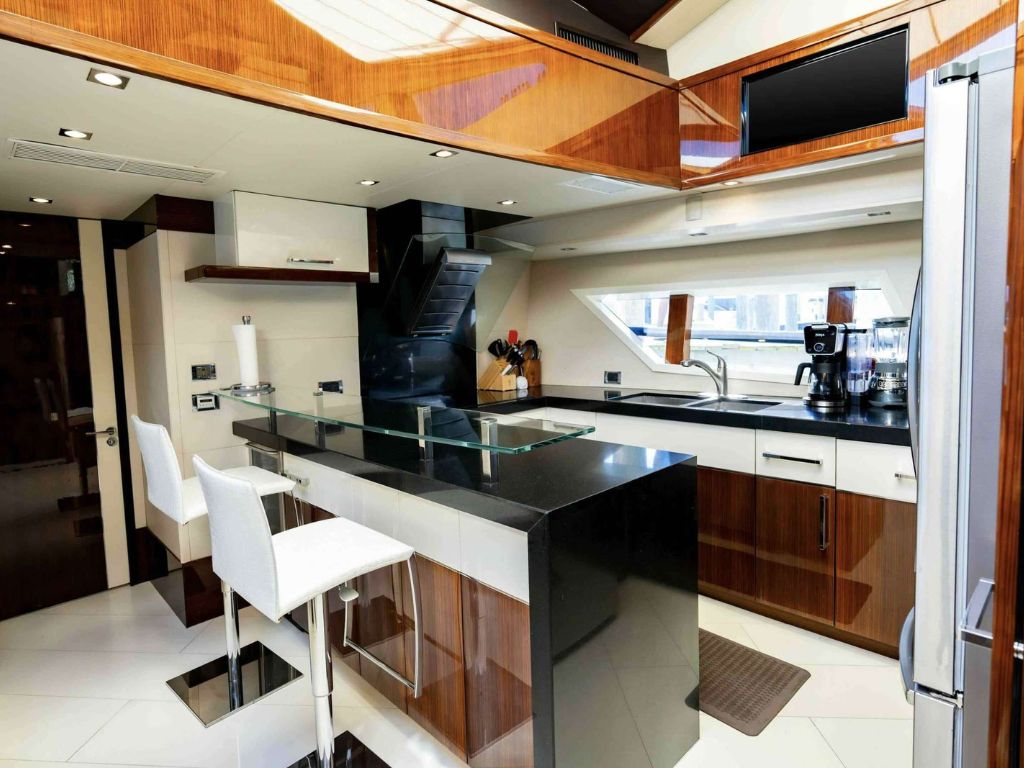 Another spacious exterior deck of the 92 Lazarra yacht