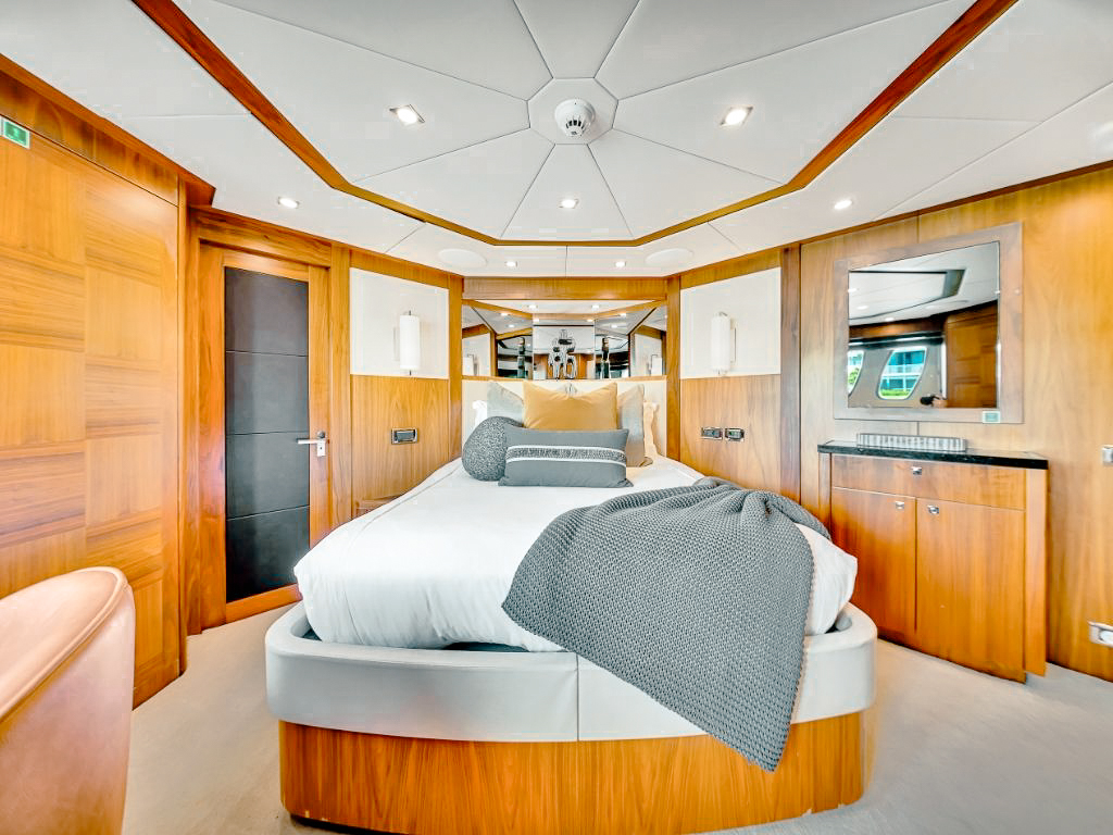 Elegant VIP cabin on the 131 Sunseeker yacht