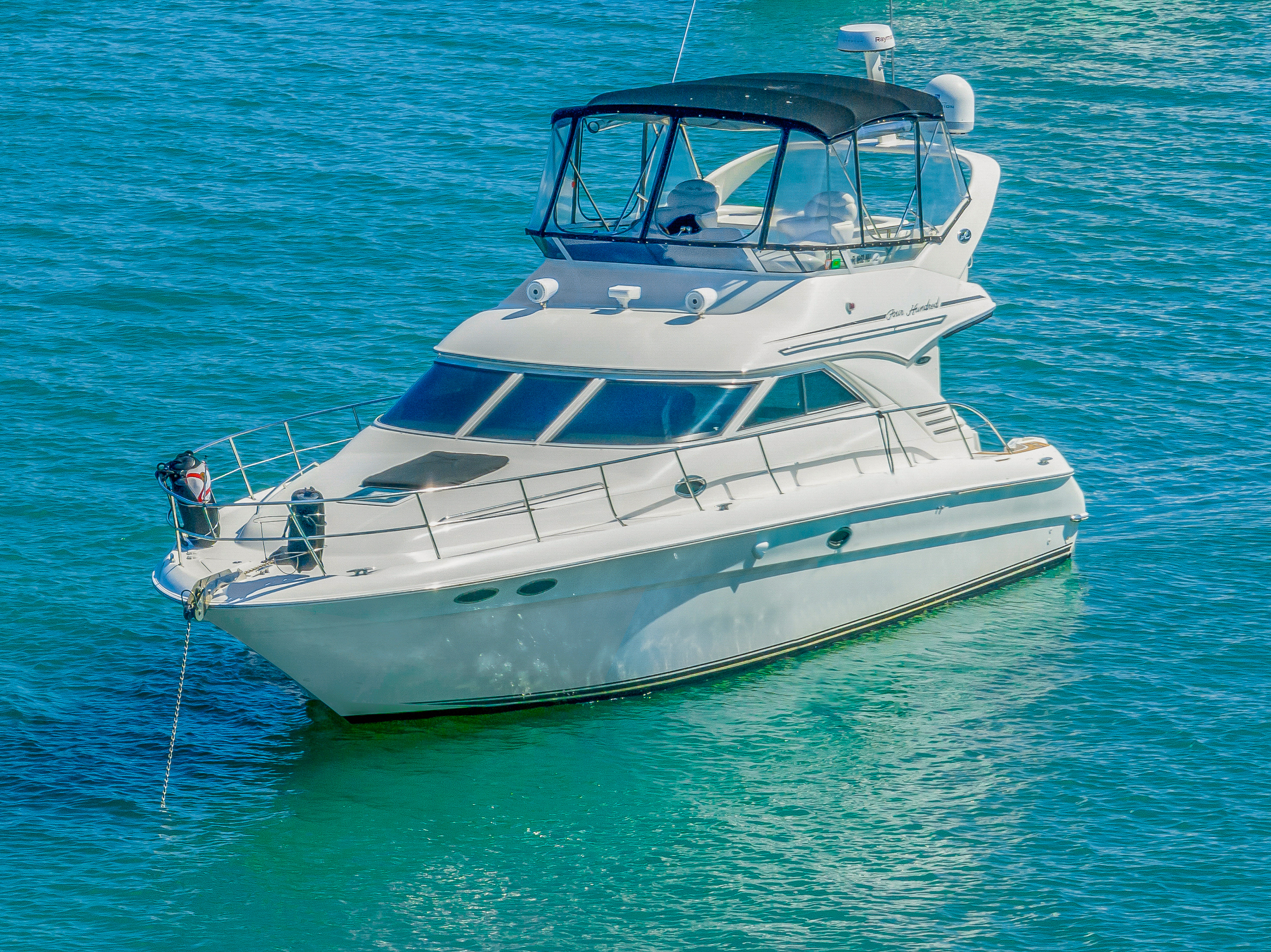 Deck area of the 44ft Sea Ray yacht with seating