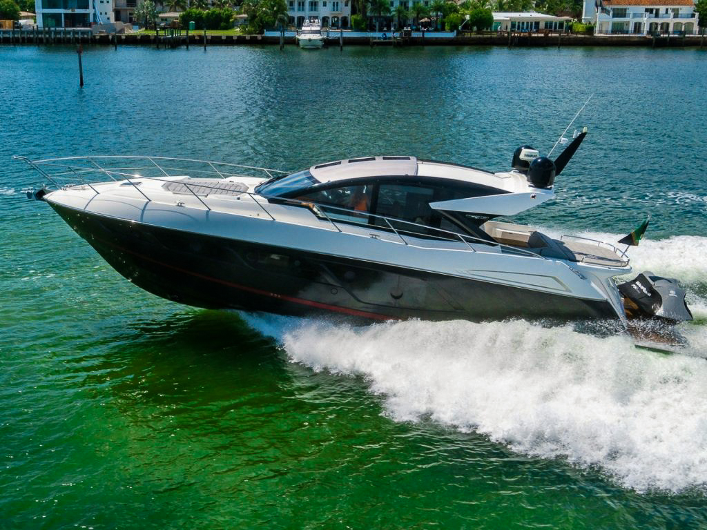Aft deck of the 57 Sunseeker with seating and ocean views