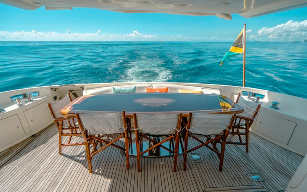 View of Miami from the 68 Azimut V yacht's deck
