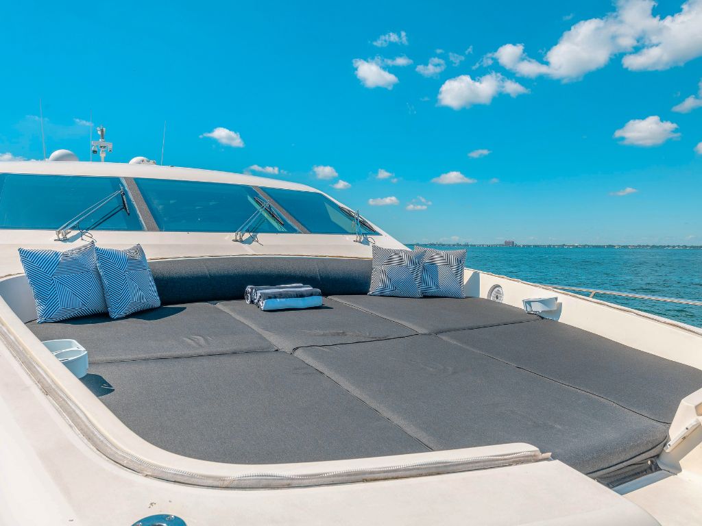 100 Leopard yacht interior lounge area