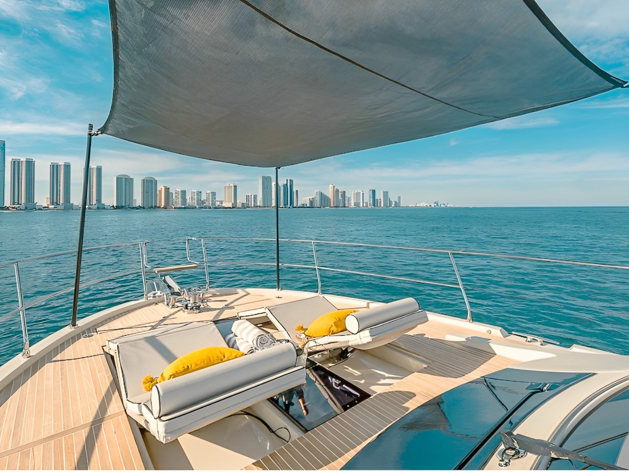 Stern of the 62 Beneteau yacht with swimming platform