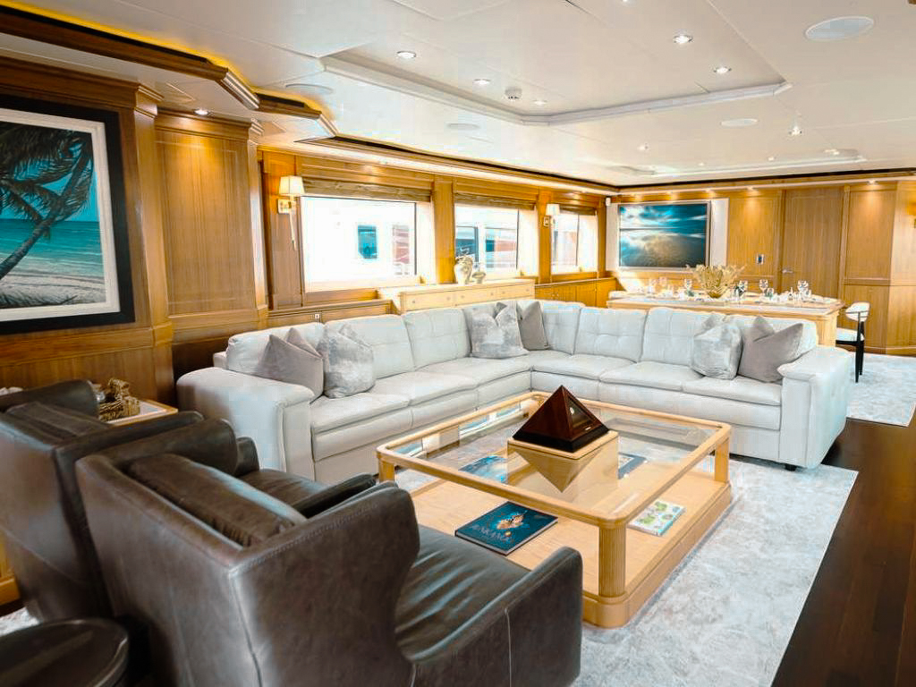 Rear deck and water toys of 123 Palmer Johnson III yacht