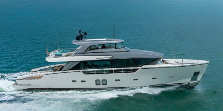87 San Lorenzo II motor yacht with waterslide for Bahamas charter