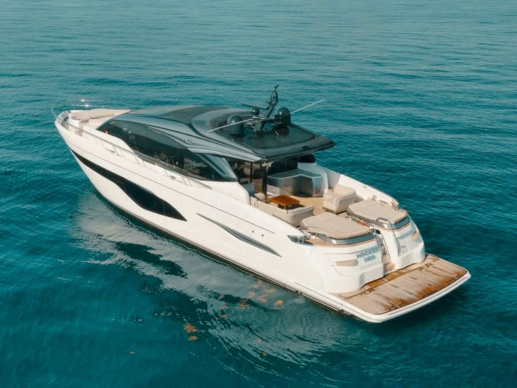78 Princess yacht on the water in The Bahamas