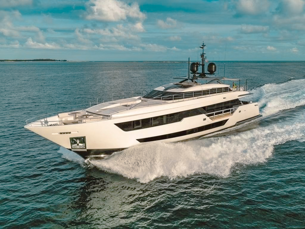 Exterior view of 126 Ferretti yacht
