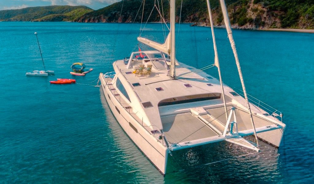 76 Silhouette catamaran for private crewed charter in the Caribbean