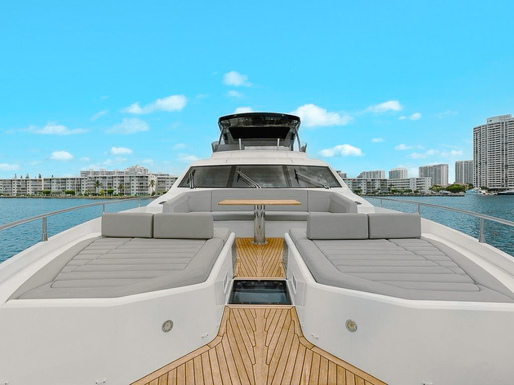 People enjoying water toys from the 76 Sunseeker yacht